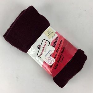 Vintage Bonnie Doon Roxy Maroon Tights Medium Knit